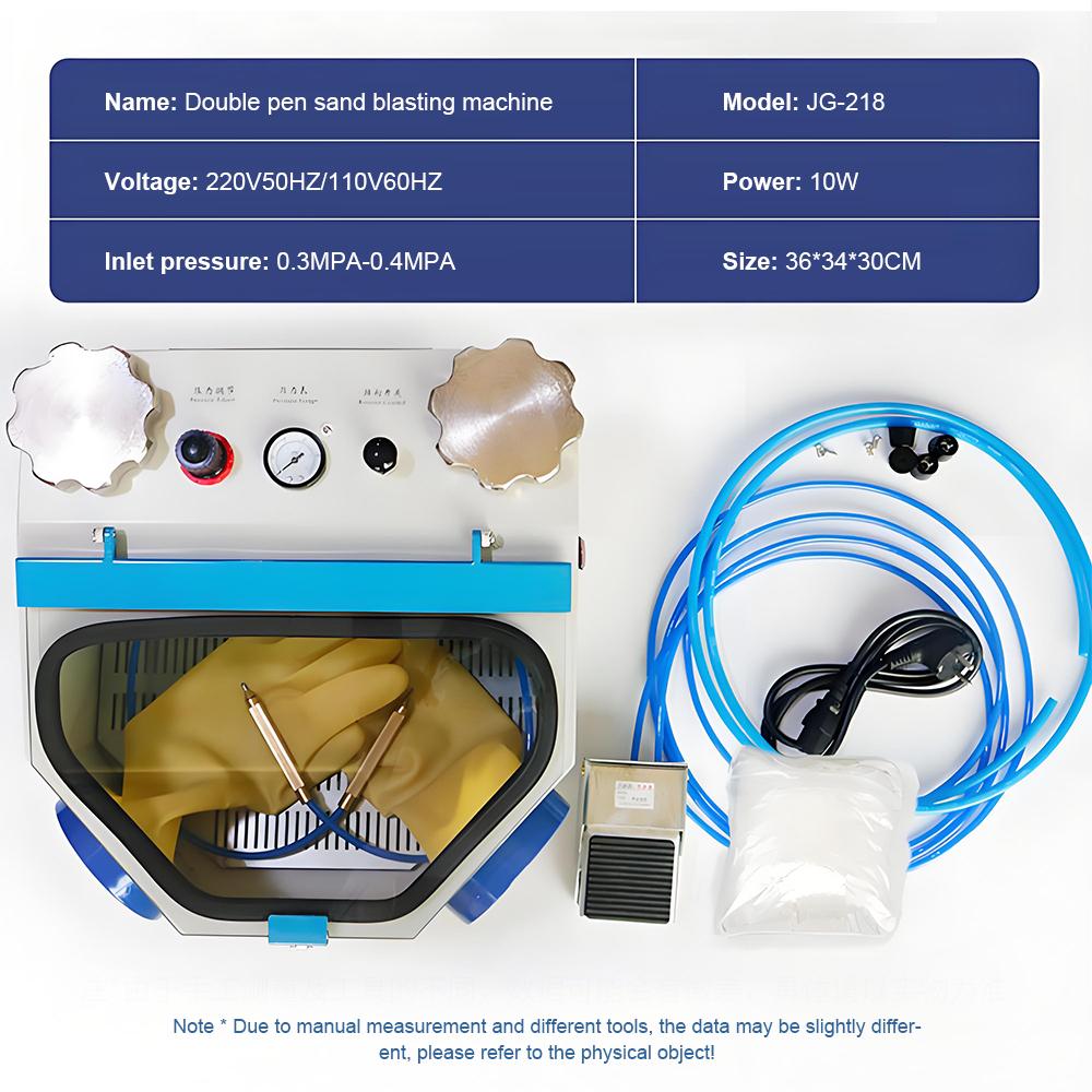 Dental Double Pen Sanding Blaster Metal Jewelry Processing Polishing Sandblasting Machine Dual Spray Gun Sandblasting Machine