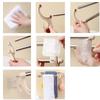 Stainless Steel Towel Rack Punch-free Towel Storage Shelf Practical Double Rod Towel Bar  Toilet