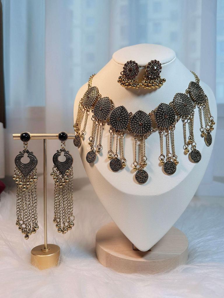 Bohemian Bell Tassel Chain Earrings - Trendy Cross-Border Fashion Drop Jewelry