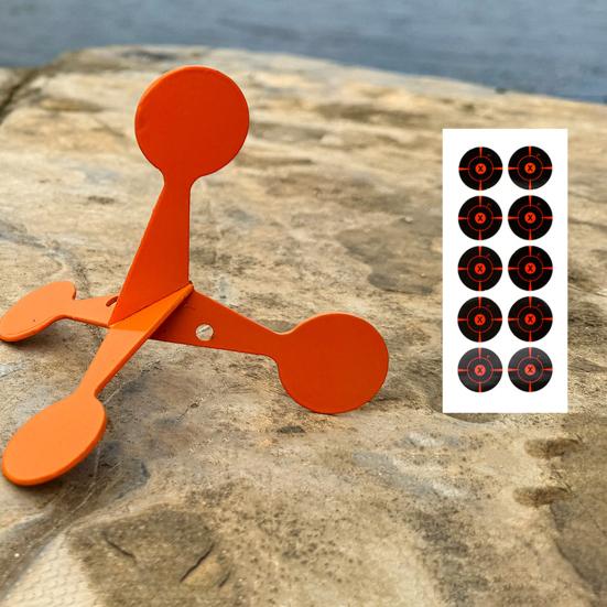 Spinning Shoot Target with 10 Sheets Splash Target Paper 2/4MM Rolling Shoot Practice Target Automatic Flip Quick Reset High Caliber Target Shoot