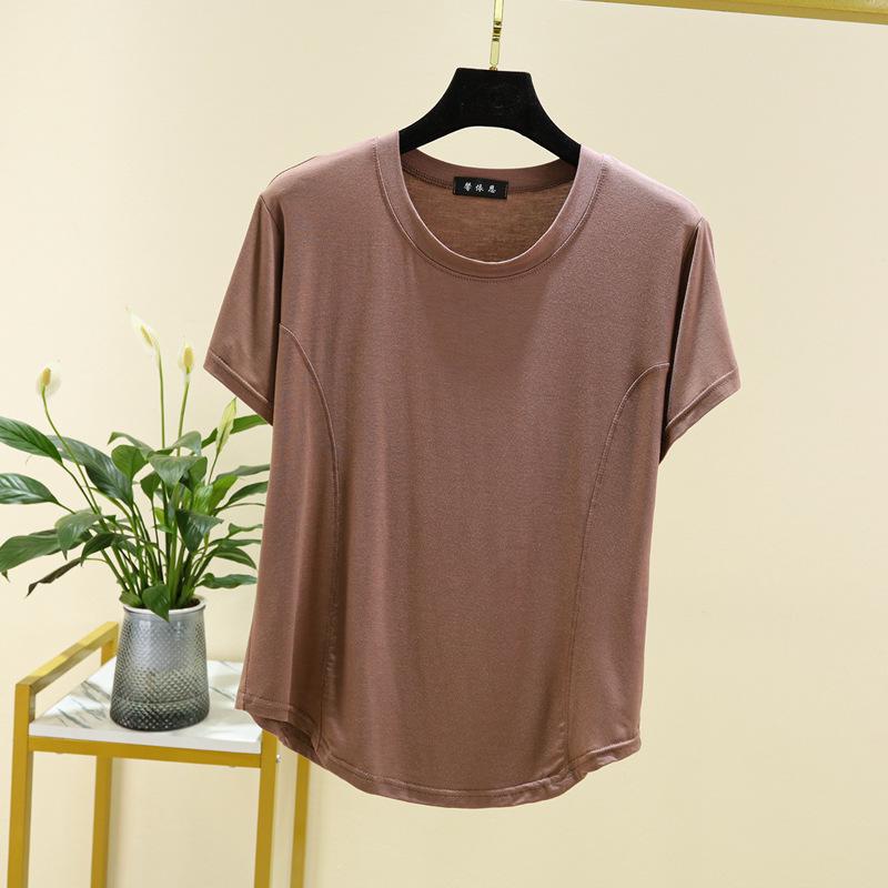 Women's Short Sleeve Modal T-Shirt - Fashionable, Versatile, Slimming Summer Blouse