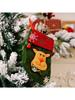 Christmas Tree Hanging Mini Stockings Decoration Small Candy Gift Bag Santa Claus Snowman Reindeer Bear Decorative Socks