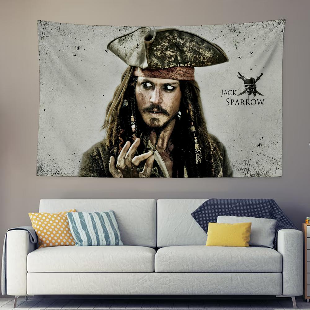 

PPirates of the CCaribbean JJack SSparrow Tapestry Background Hanging Cloth Bedroom Room Decor Aesthetic Tapestry Wall Party 74x94cm(29x37in)