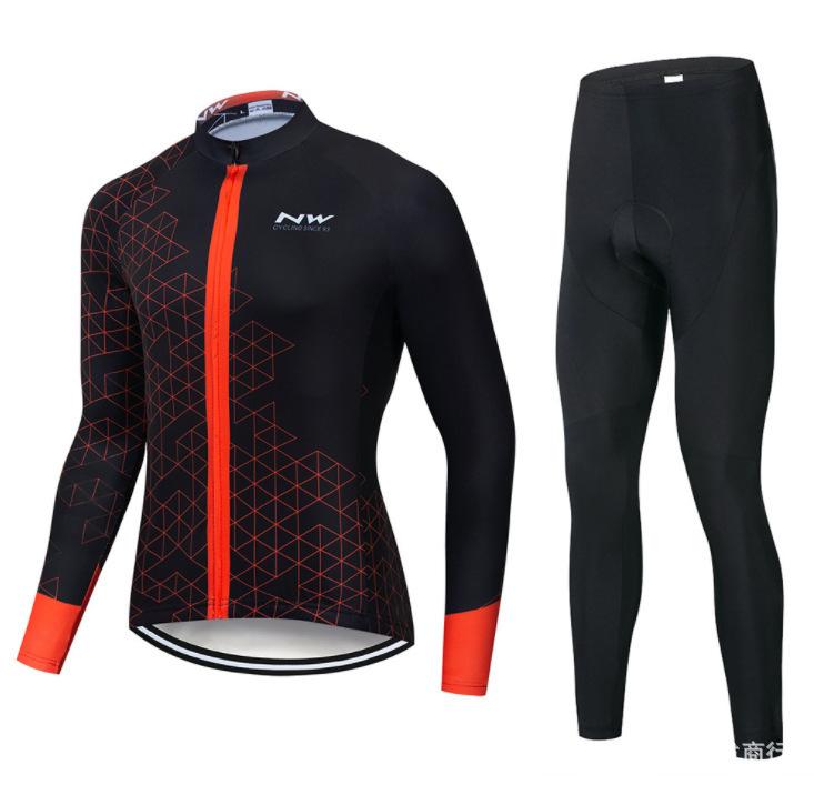 Cycling Suit Long Sleeve Suit Men's and Women's Quick-Drying Highway Mountain Bike Suit Outdoor Cycling Equipment