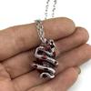 European and American Style Heart & Snake Couple Necklace - Halloween Personalized Exaggerated Design Clavicle Chain