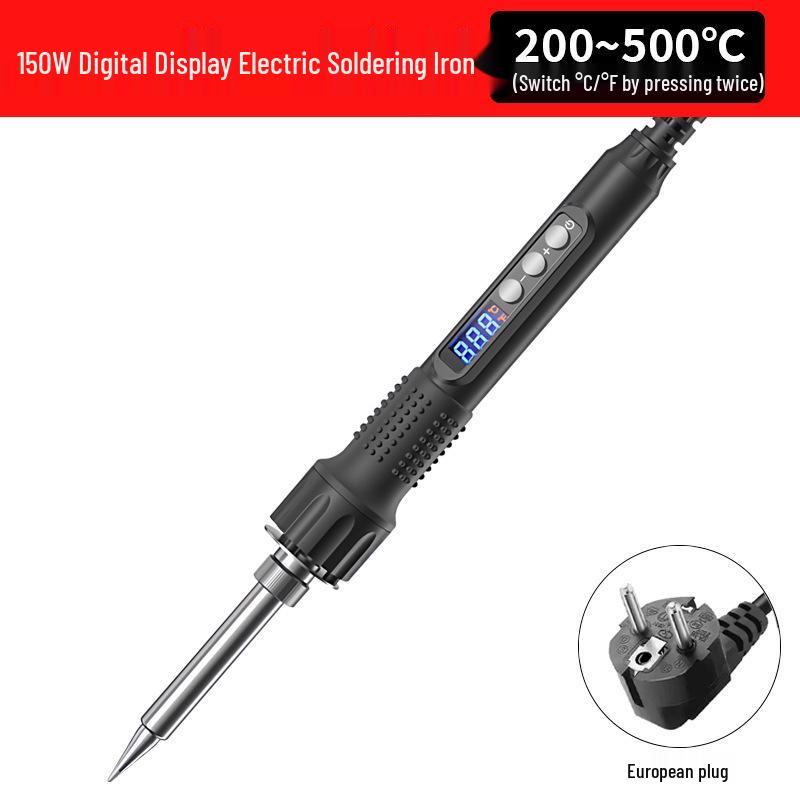 Hanbao 200W High-Power Electric Soldering Iron with Adjustable Temperature and Digital Display.