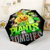 Plants Vs Zombies Adventure Compact Travel Automatic Umbrella with 8-Rib Lightweight Perfect for Outdoor Adventures Outdoor Accessory