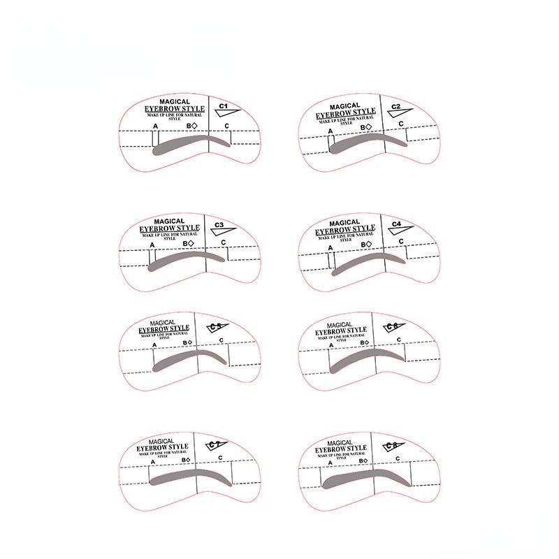 24Pcs/set Eyebrow Grooming Stencil Kit Eyebrow Shaping DIY Beauty Eyebrow Template Makeup Tool