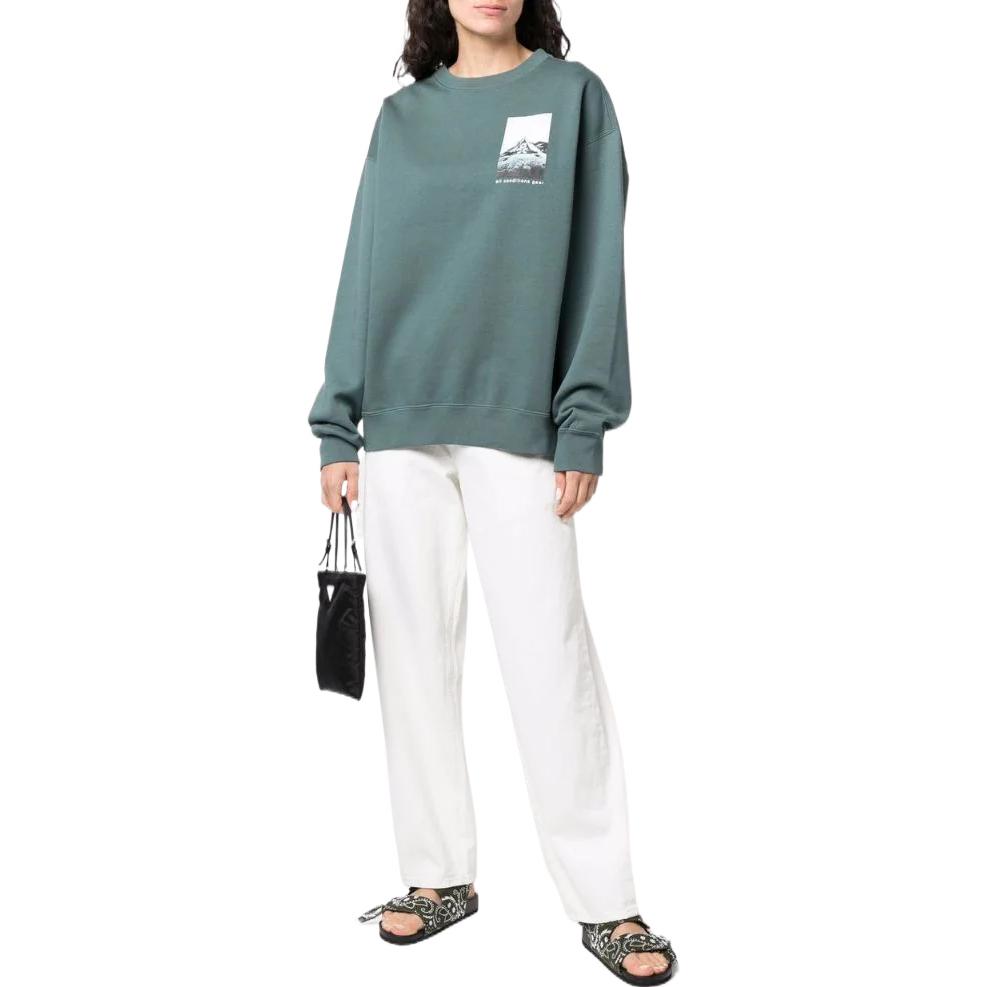 Nike Back Photo Print Crew Neck Sweatshirt Unisex Tops Navy DJ1590-384