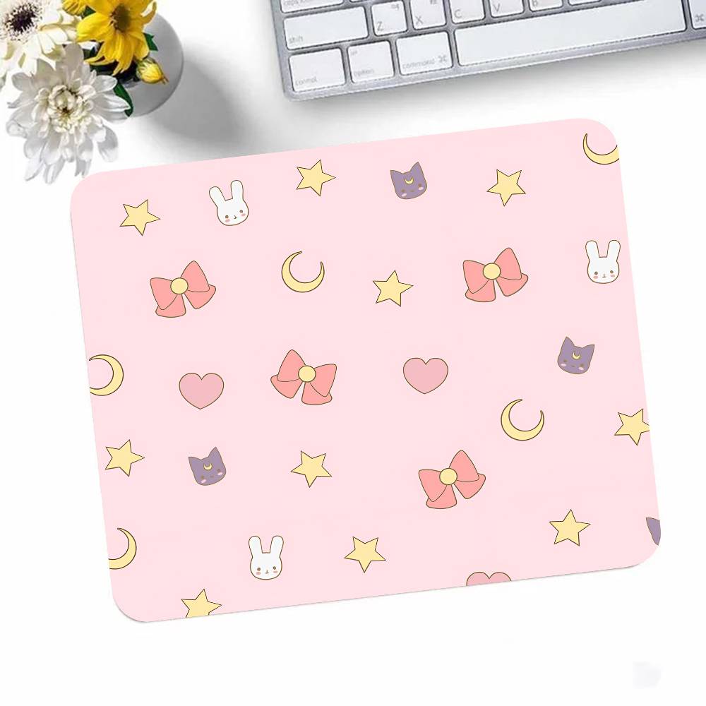 Anime Mousepad Small LockEdge Mouse Pad For Gamers Computer Desk Pad Rectangular S-Sailors Moons Anti-slip Rubber