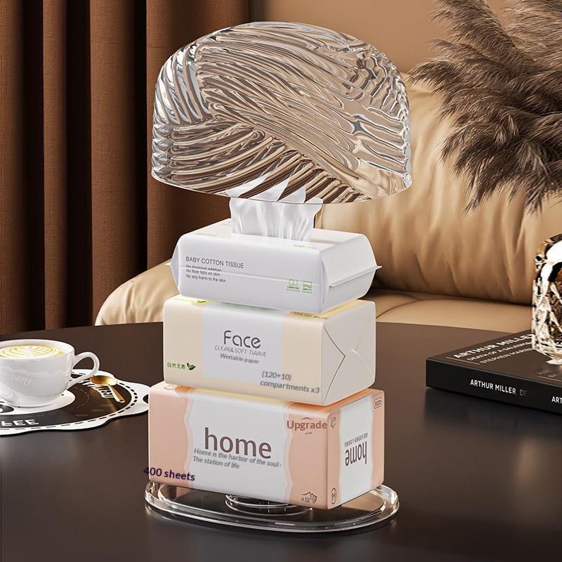 Moderne Acryl-Taschentuchbox Transparent Serviettenhalter Heimdekoration Wohnzimmer Schreibtisch Dekor Zubehör Dekorative Box