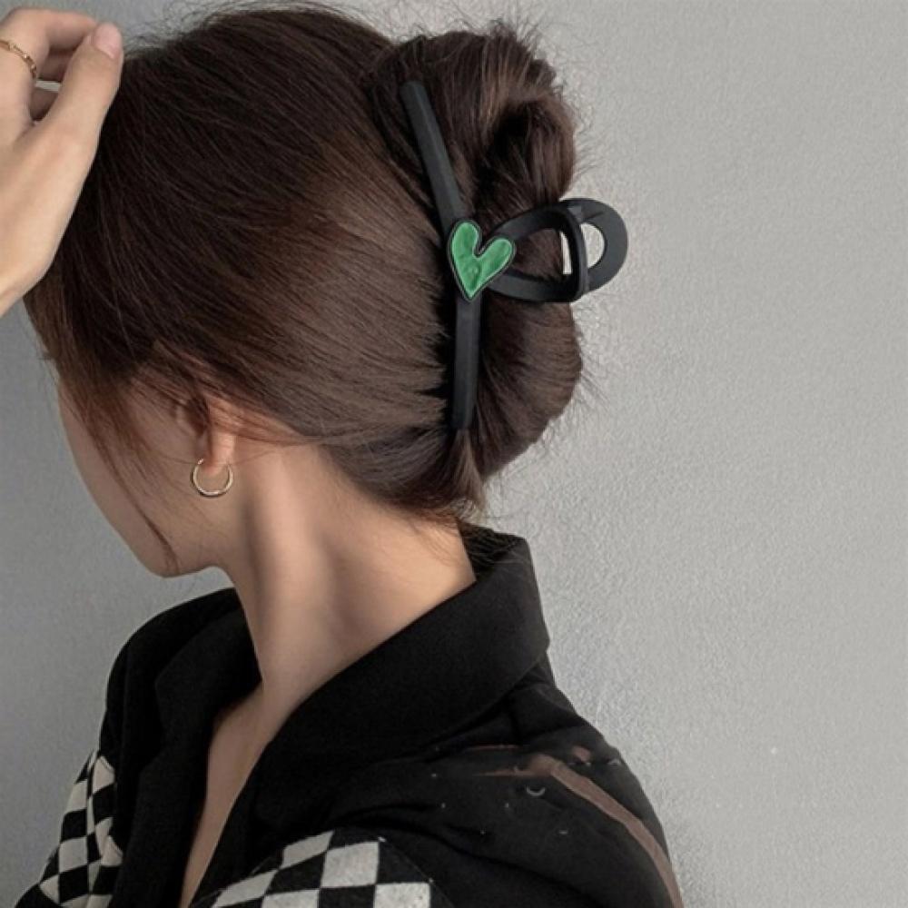 New Arrivals Open Run Heart Hair Clip Matte