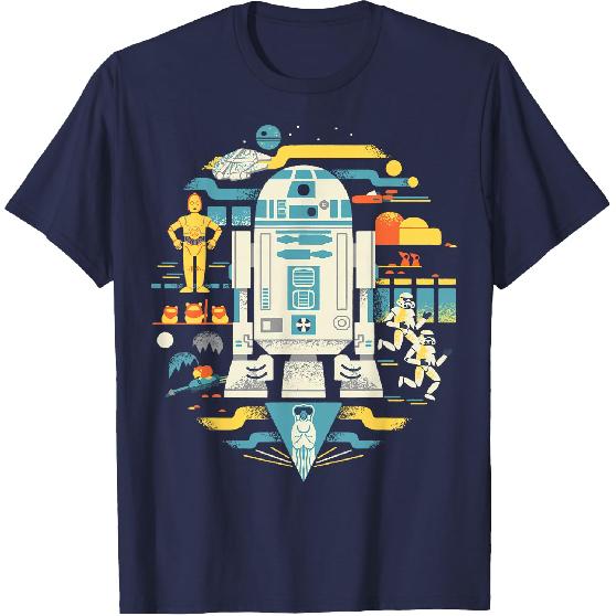 Star Wars R2-D2 Circle Collage T-Shirt