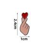New Cartoon Creative Cute Finger Heart Brooch - Unisex Couple Gift Pin and Heart Badge