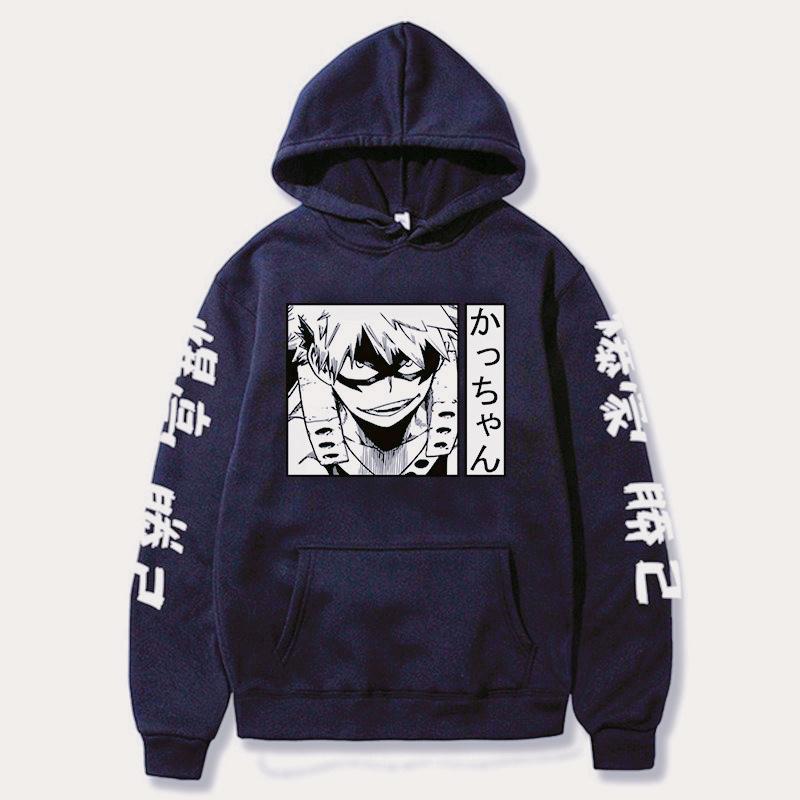 My Hero Academia Hoodie Bakugo Katsuki Boku Cosplay Sweatshirts Harajuku Printed Pullover New Fashion Long Sleeve Streetwear