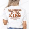 Daughter of The King T-shirts, Aesthetic Christian Tshirts, Women's Religious Shirt, Bible Verse Tees, Christian Church Tops