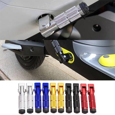2Pcs M10 Motorcycle Foot Peg Front Rear Footrest Pedal Motorcycle Modification Accessories 90 Degree Fixed Folding- Footpegs