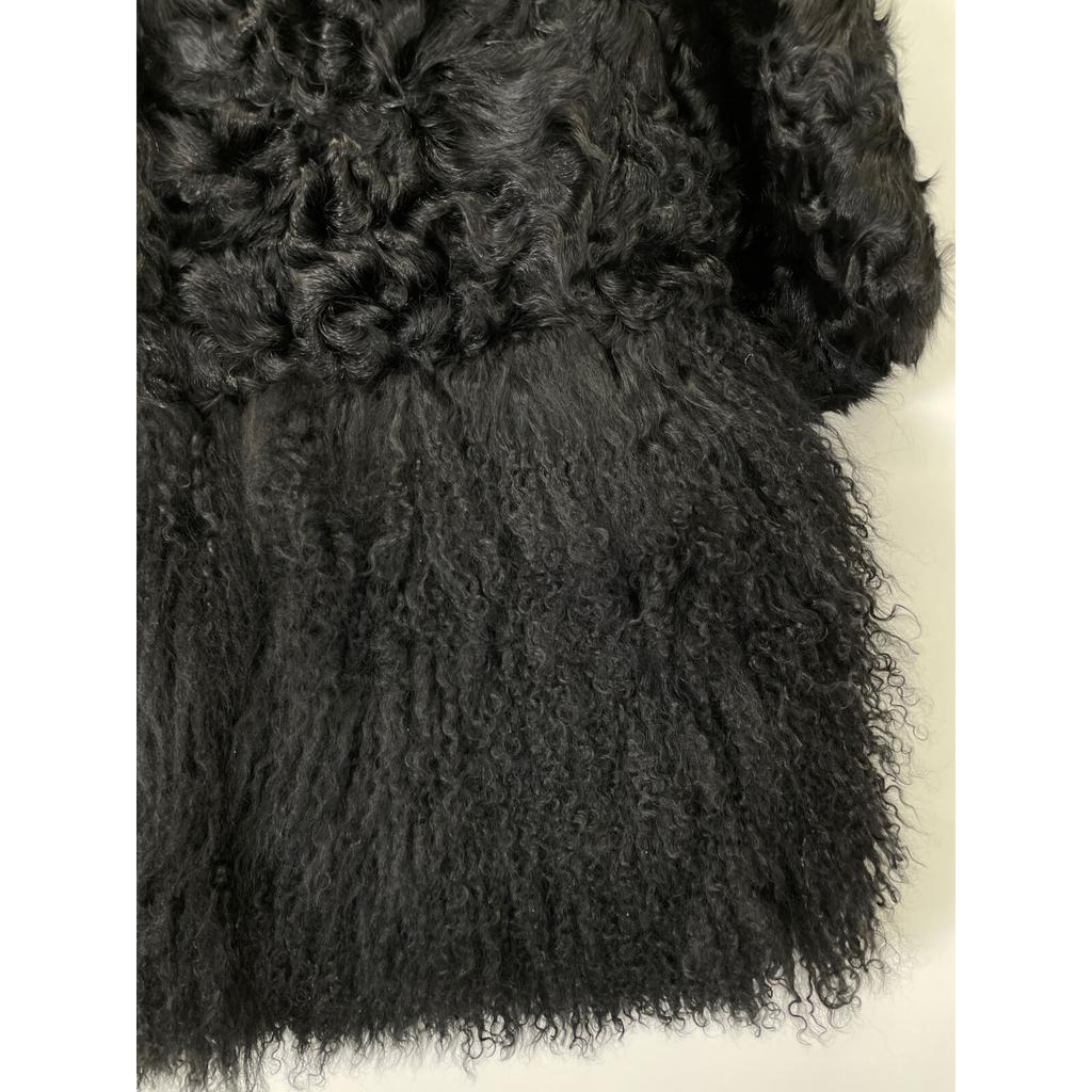 MORABITO Black lamb fur short coat coat 38 blackUsed