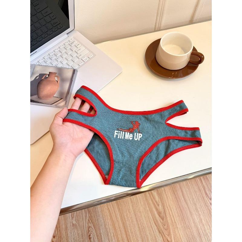 Damskie bawełniane majtki sportowe z podwójnym rozcięciem na wiosnę i jesień, z bawełnianym klinem