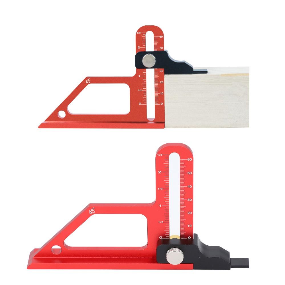0-60mm Range Woodworking Height Gauge Depth Measuring Ruler  for Table Saw and Drill Press