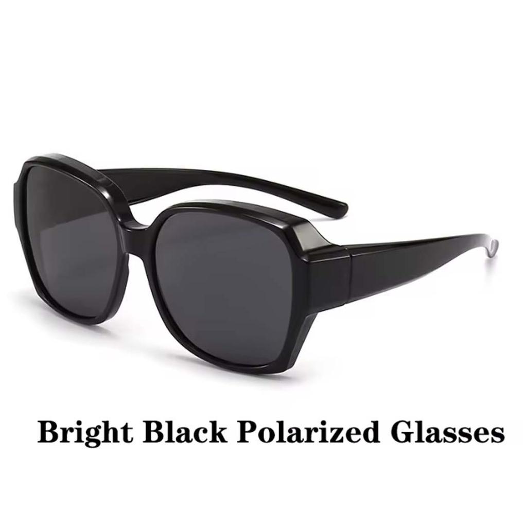 Fashion Round Polarized Sunglasses Cover Over Myopia Prescription Glasses Portable Men Women Vintage Fishing Driving Eyewear