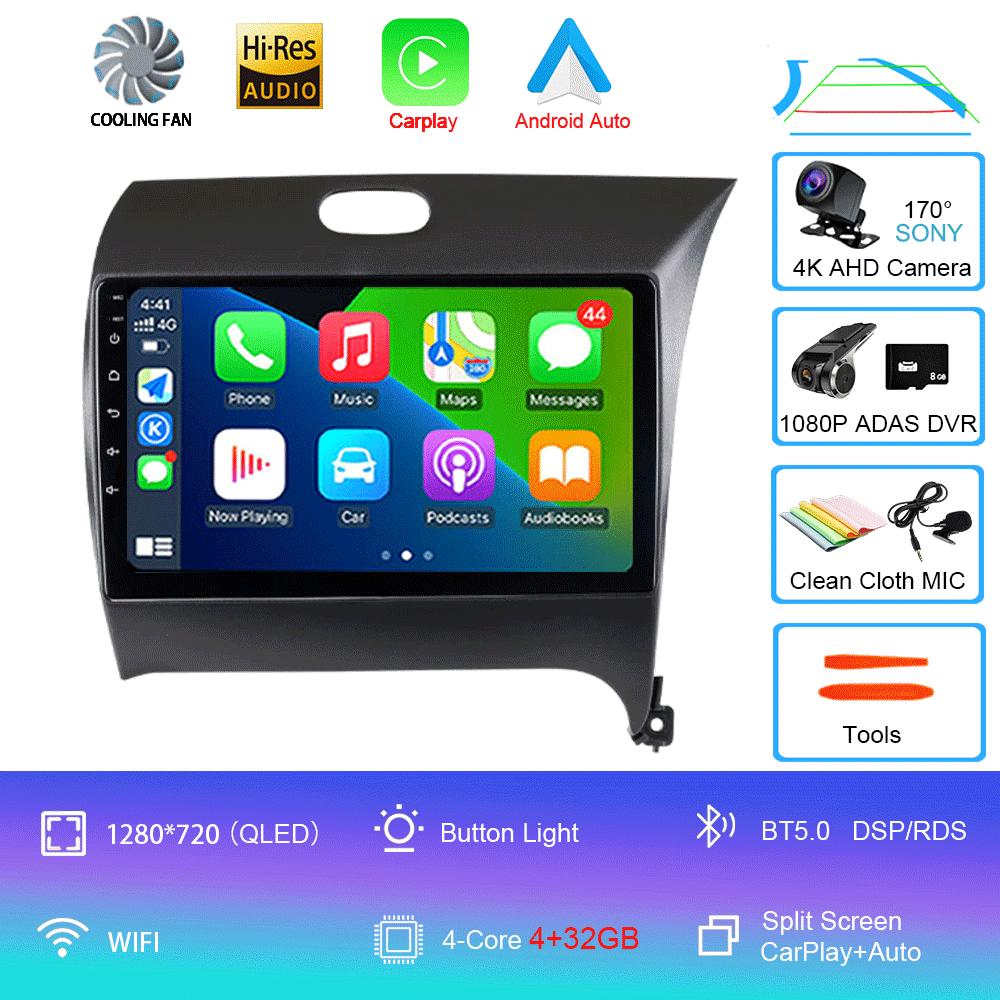 Android14 Carplay Auto Dla KIA K3 CERATO FORTE 3 YD Tuner 2013 2014 2015 2016 2017 Multimedia Samochodowe Radio Odtwarzacz Wideo WIFI+4G DSP