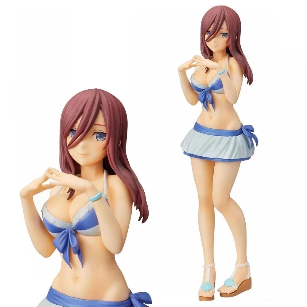 20CM Anime The Quintessential Quintuplets Figur Sexy Badeanzug Stehend Nakano Nakano Miku Modell Statische Spielzeugsammlung Puppe