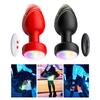 Red Luminous Led Vibrating Anal Plug With Wireless Remote 10 Speeds 7 Light Modes Waterproof Silicone Vibrating Butt Plugs