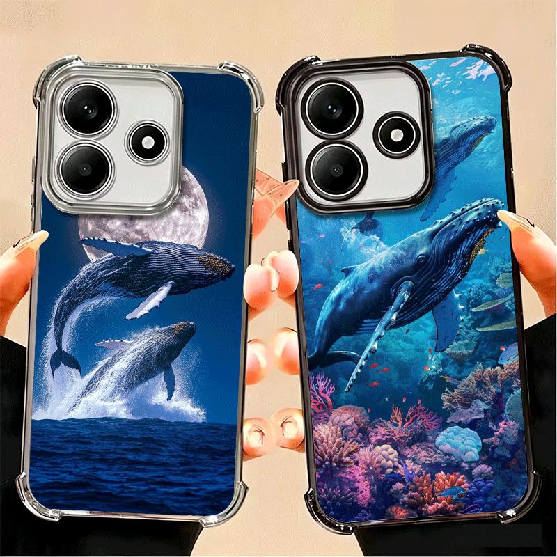 Humpback Whale Sea Giant Soft Phone Case For Xiaomi Poco X7 X8 Pro Max X6 X5 X3 F8 Ultra F7 M8 M7 M5S Redmi 15C 15A 15 14C 13C 1