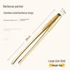 Korean BBQ Stainless Steel Kitchen Tongs for Barbecue, Steak, Fruit, Ice, and Frying