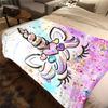 1PC Cute Cartoon Anime Animal Unicorn Blanket, Bed Cover Blanket Sofa Cover All Season Lightweight Home Office Outdoor Nap Multifunctional Blanket