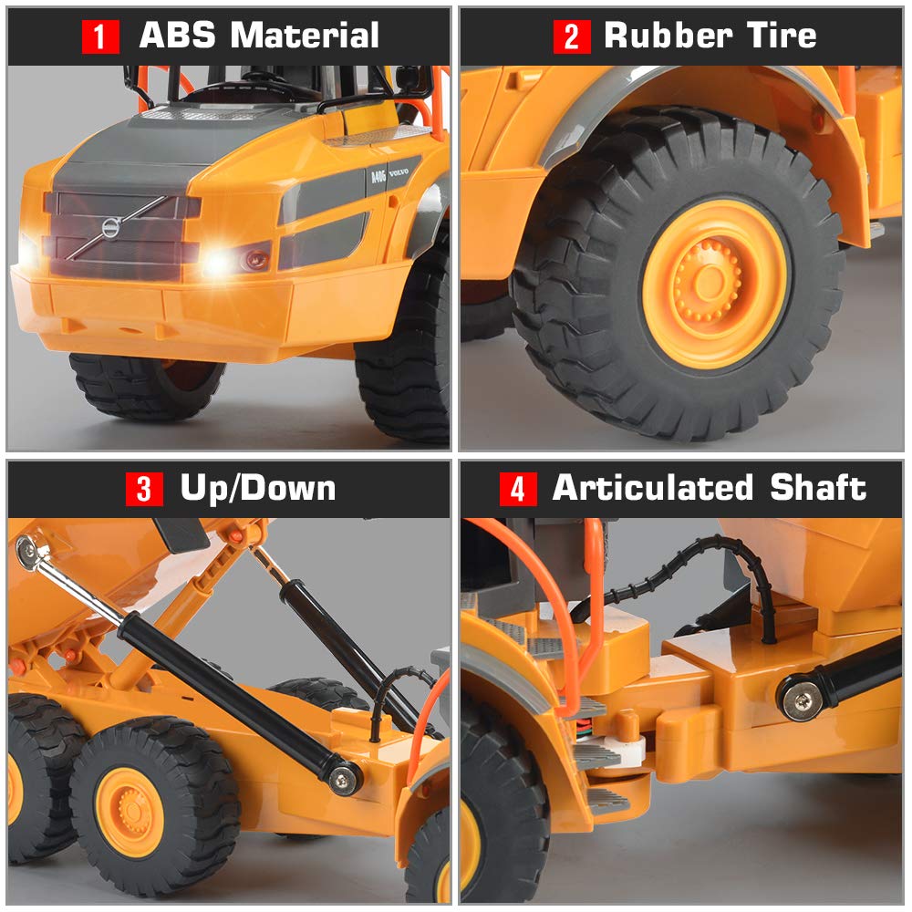 Non-Toxic Double E A40G 1/26 Radio Controlled Car Rc Truck Dumper Tractor Consruction Engineering Excavator Vehicle Toys For Children Kid Gift