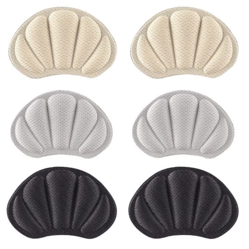 

Подушечки для пяток Yavoluy в форме ракушки, набор из 3 пар, предотвращают появление мозолей, регулируют размер обуви, ремонт внутренней части пятки для повседневной обуви, кожаной обуви и кроссовок, Eas