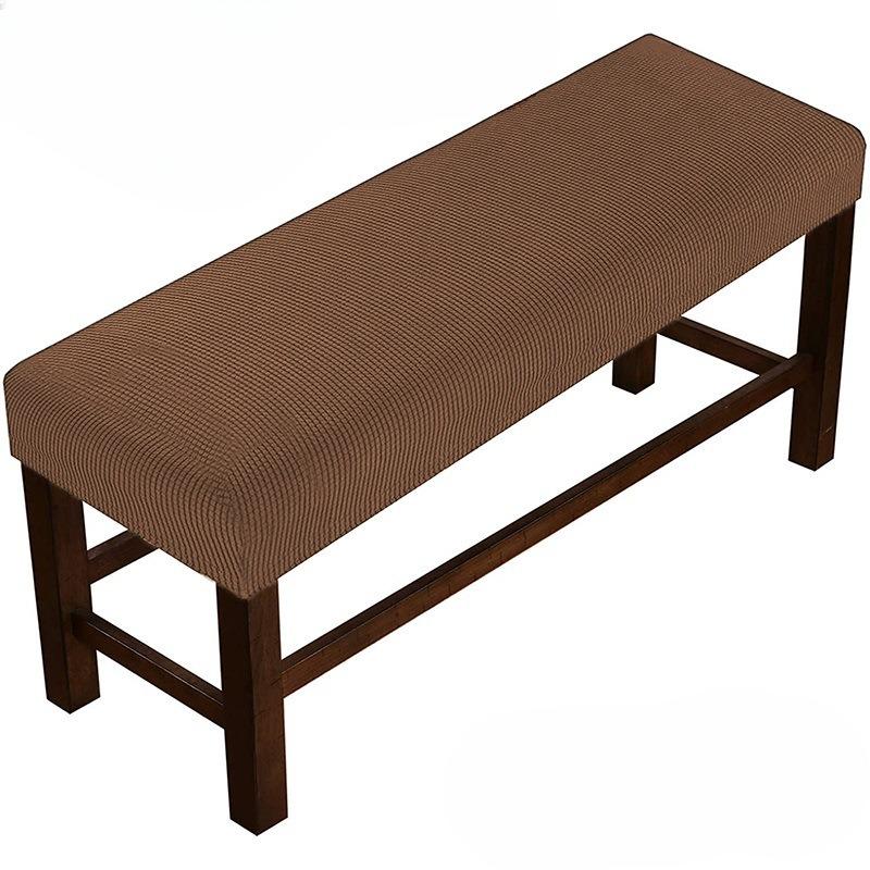 1 Set Solid Colour Pineapple Checkered Home Fabric Bench Cover Non-Slip Full Wrap Elastic Bench Cover Bench Cover
