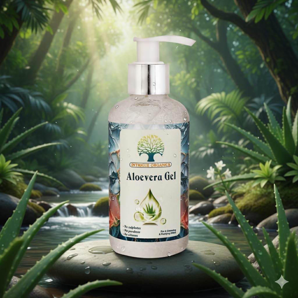 INTRIGUE ORGANICS Гель алоэ вера Увлажнение и успокоение кожи.