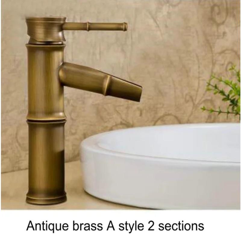 

Антична латунь, бронза, чорне покриття, раковина для ванної кімнати, змішувач для гарячої та холодної води, високоякісний водоспадний кран