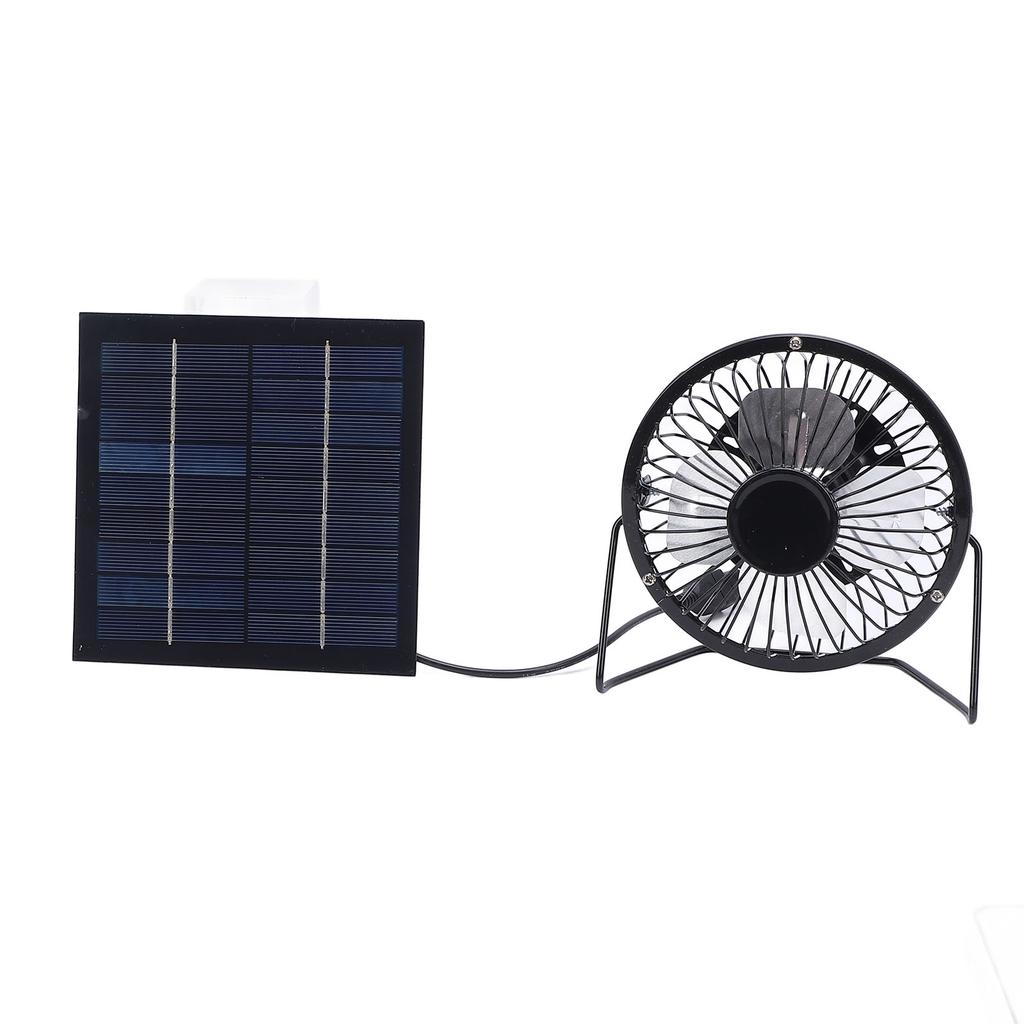 5W Solar Panel 5V High Performance Monocrystalline Solar Panel Charger with 4 Inches Fan for Outdoor Security Camera