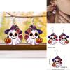 Halloween Themed Ghost Pumpkin Flower Pattern Women Alien Acrylic Earrings For Costume Accessory