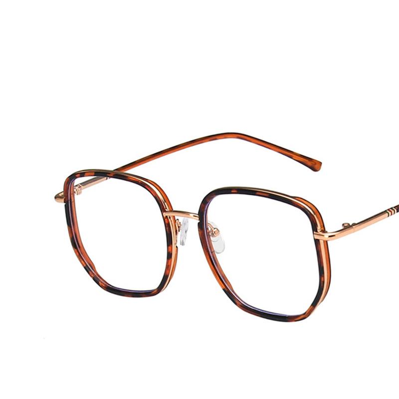Retro Square Glasses Women Irregular Frame Anti Blue Light Computer Eyewear Fashion Female Myopia Eyeglasses