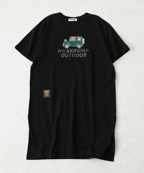 Rilakkuma Jersey Super Big TShirt Black Rilakkuma Outdoor 2026 Summer SanX M