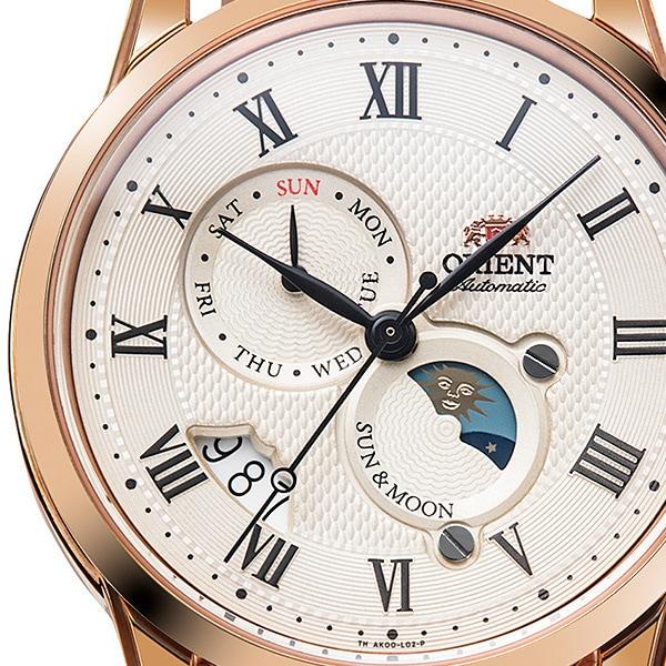 Orient Pánske RN-AK0001S (Orient Classic SUN&MOON) Okrúhle hodinky Hnedé Nerezové Viacručičkové Analógové