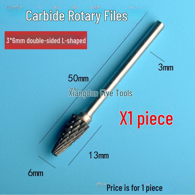Tungsten Steel Carbide Rotary File Set - Double Grain Engraving and Milling Cutter for Woodworking, 3x6mm