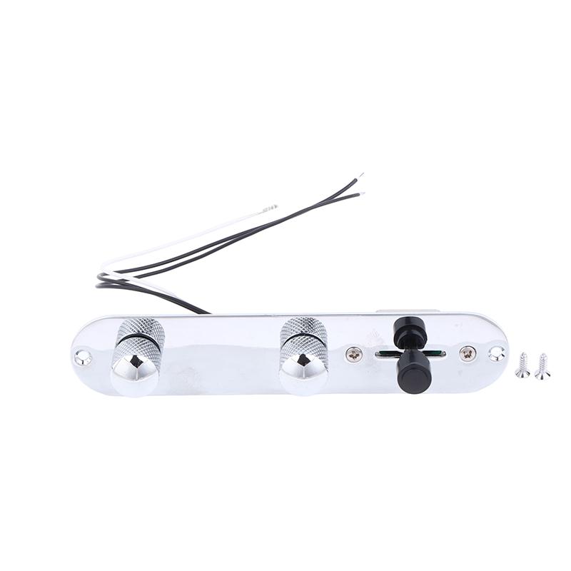 

1Pc Way Wired Loaded Prewired Harness 3 Way Switch Knobs Linear Iron Plate Control Circuit Assembly For Tele Guitar Parts серебряный