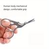 Stainless Steel Hair Scissors - Enhanced Safety Round Tip Stork Scissors for Precise Eyebrow, Nose, Beard & Ear Hair Trimming