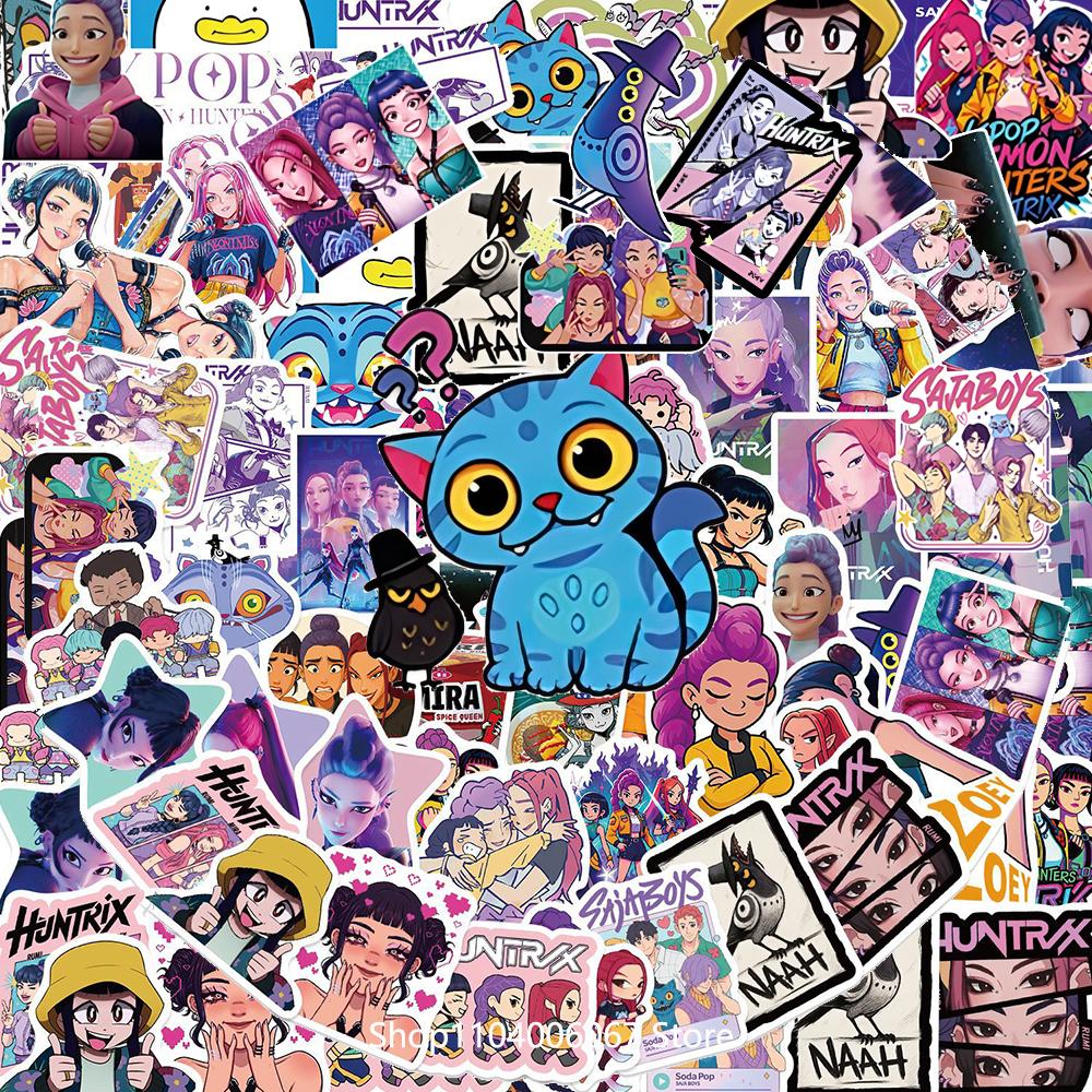 Kawaii Anime Kpop Demon Hunter Stickers Cartoon Sealing Decals Waterproof DIY Scrapbooking Stationery Cute Sticker Gifts