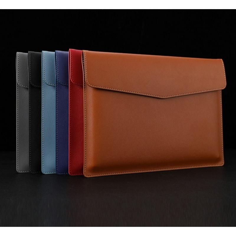Thick Waterproof Leather A4 Document Bag Snap Button Button Archive Bag Contract Bill Storage Organizer magnetic buckle