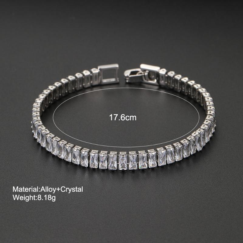 Vintage Krystallkjede Armbånd For Kvinner Menn Metall Sølvfarge Skinnende Butterfly Charm Armbånd Party Trendy Smykkegaver