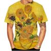 Van Gogh Art T-Shirts Blumen Floral 3D Druck Männer Frau Streetwear Kurzarm T-Shirt Übergroße Harajuku Kid Tops Tees Kleidung