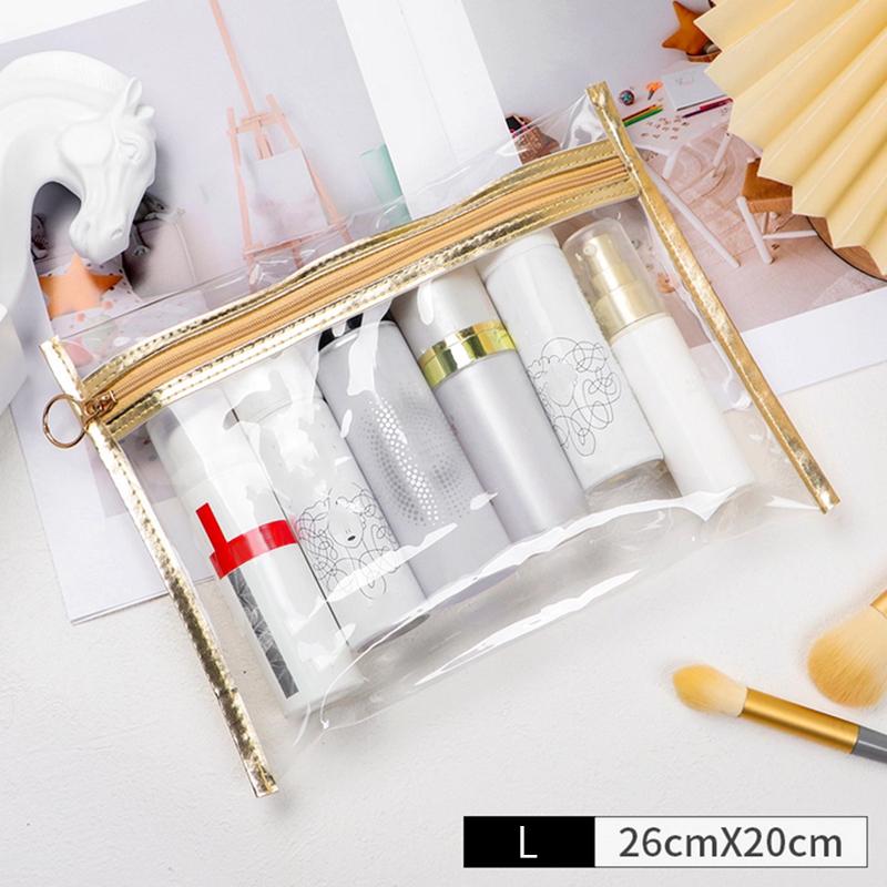Zipper PVC Organizer Pouch For Passport Coins Keys Lipsticks Cards Earphones Compact Travel Storage Case