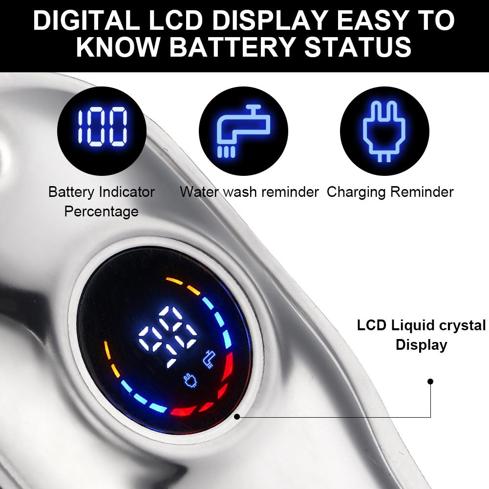Hatteker Electric Trimmer  LCD Digital Display Cordless Haircut Kit with Professional Barber-Grade Cutting for Precision Shave Styling